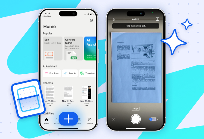 OCR PDF Reader scanning
